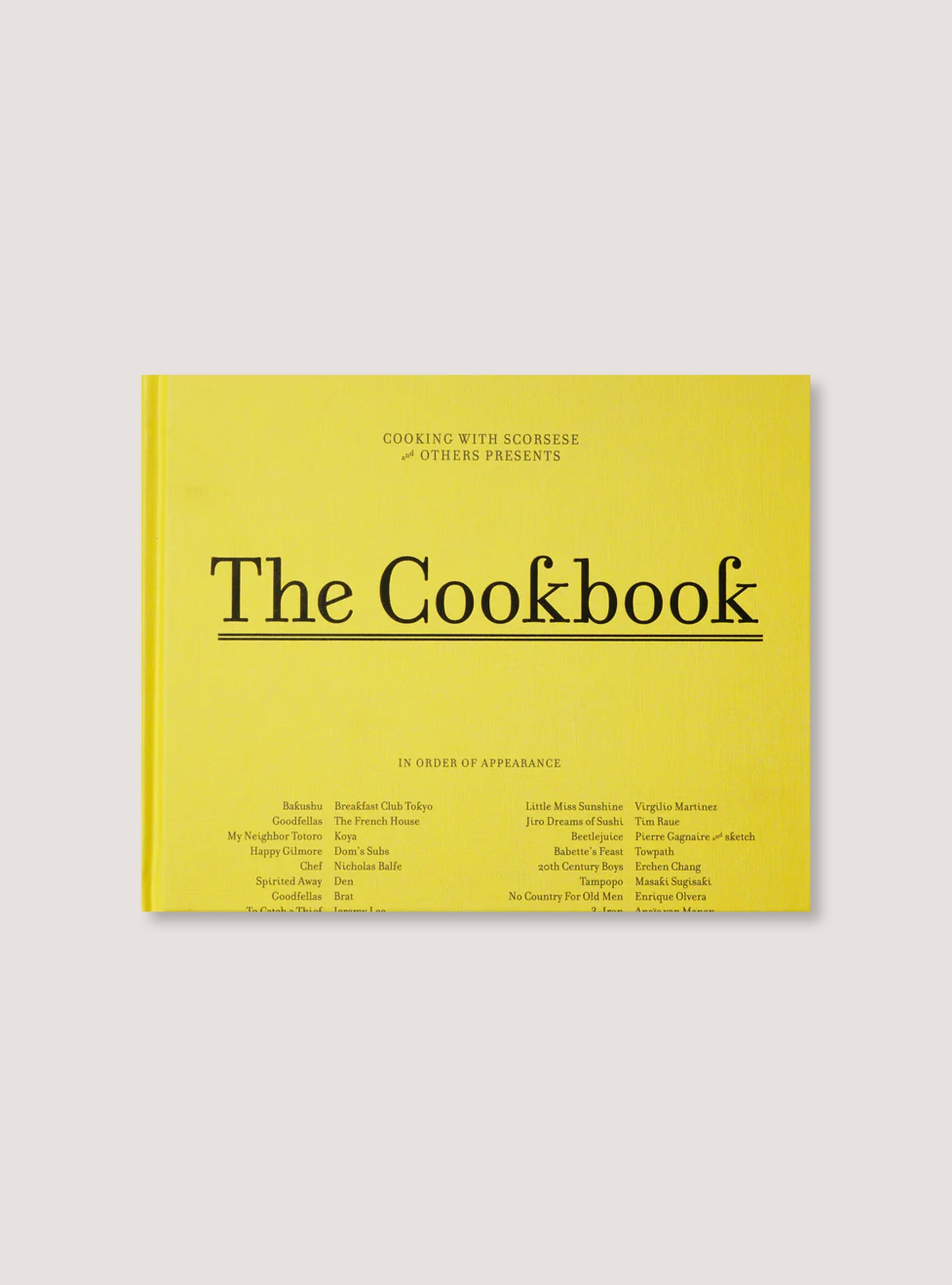 Cooking With Scorsese: The Cookbook