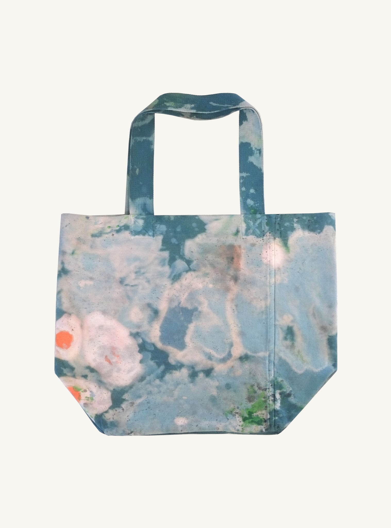 BACTERIA X ZAROYKO — Small Green Egg in Heavenly Algal Blossom Sky Tote